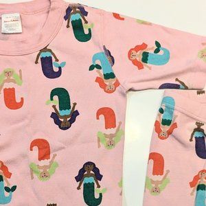 Hanna Andersson mermaid pajama set, 100% organic cotton. Short sleeve, Size 12